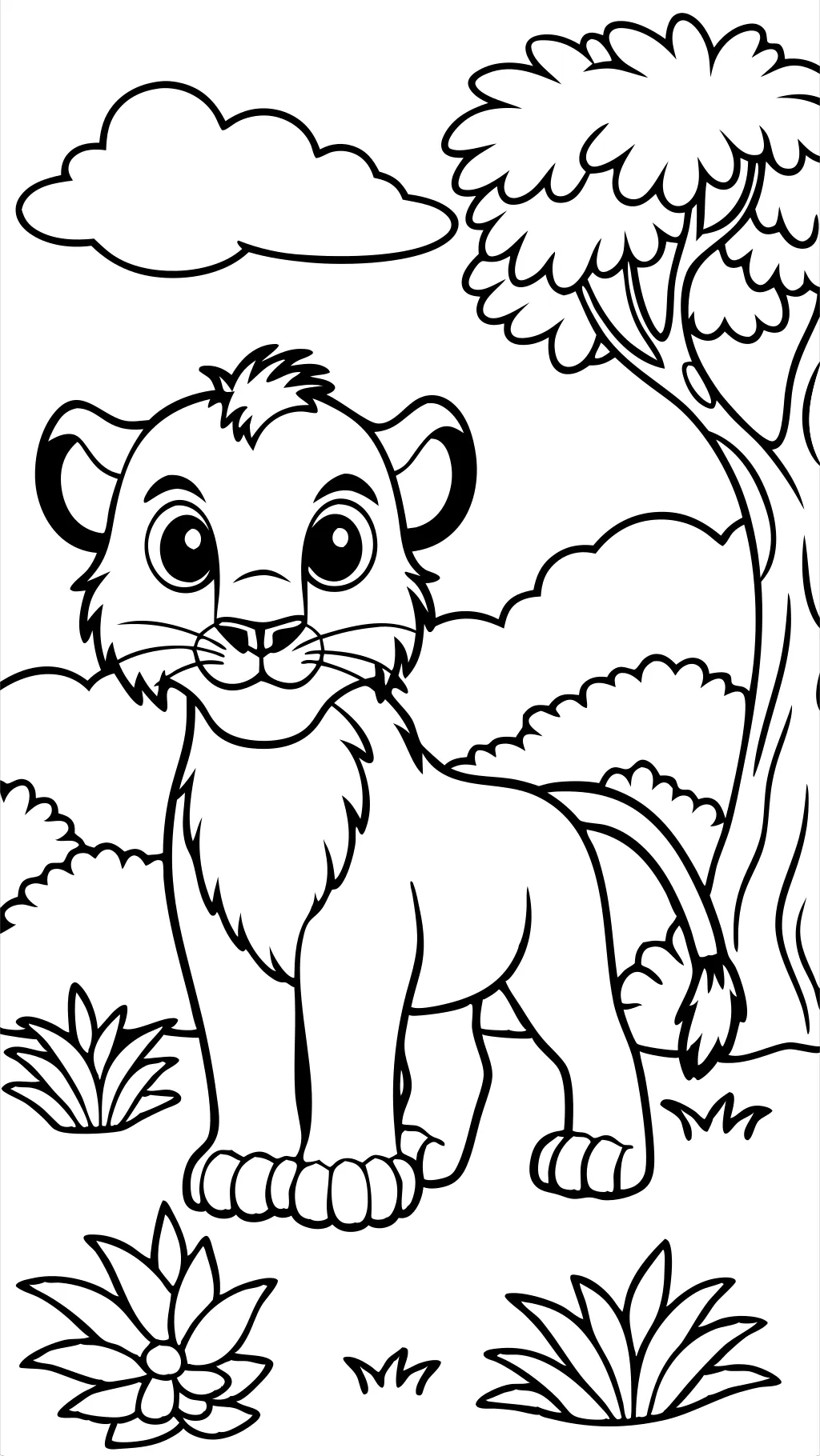 coloriage Simba